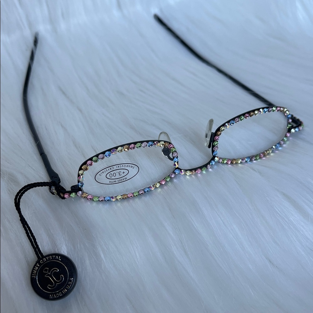 J.C. JIMMY CRYSTAL ITALY and NEW YORK DESIGNS READERS GL180 +3.00